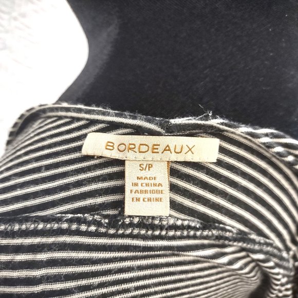 Bordeaux | Anthropologie Hadley Tie Front Top 3/4 Sleeve - Picture 6 of 7